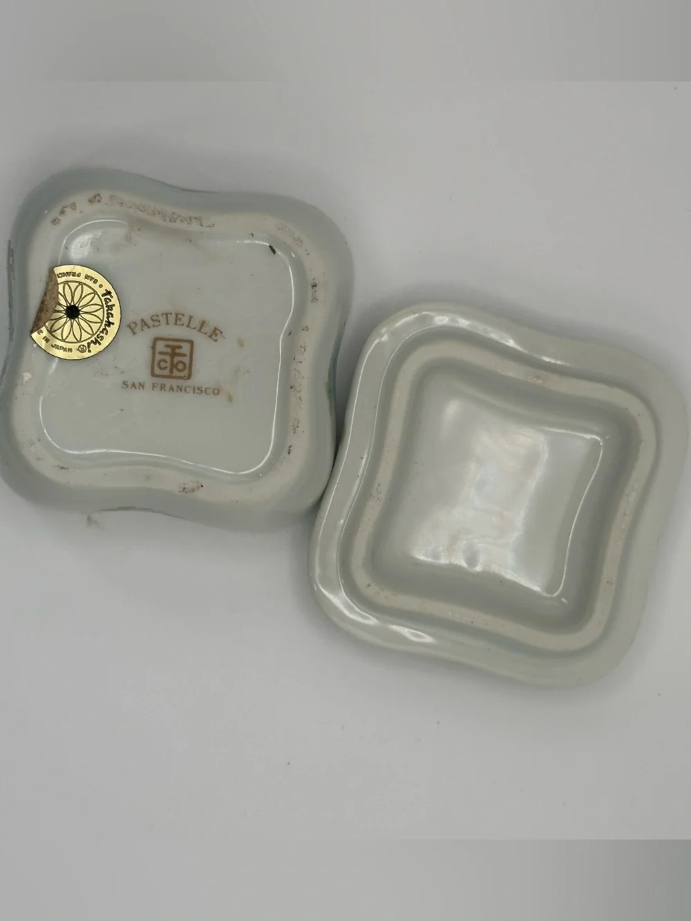 Vintage Pastelle San Francisco Floral Trinket Box Takahashi Japan
